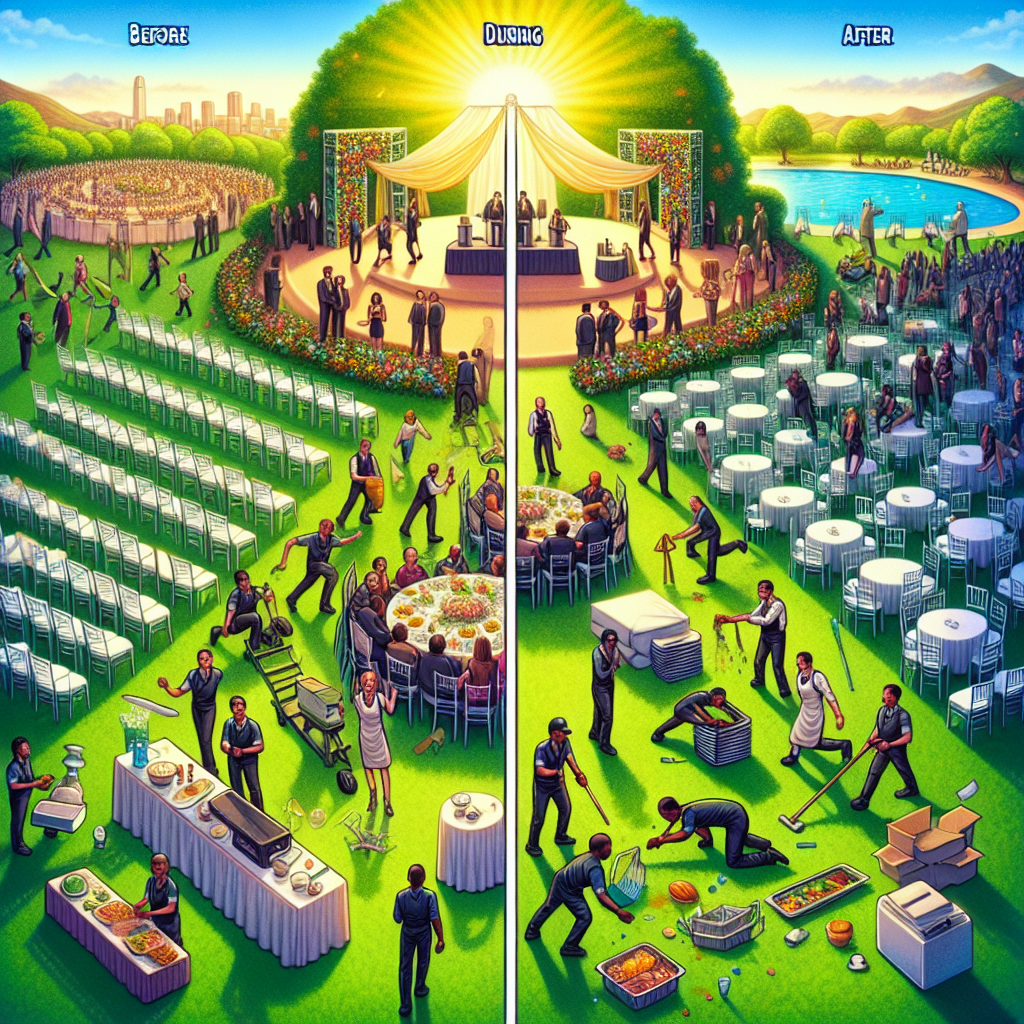 Limpeza antes, durante e depois: o tripé de um evento impecável